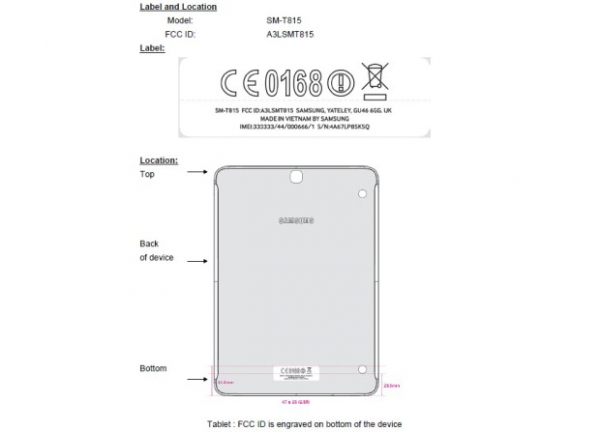 Samsung Galaxy Tab S2 9.7 LTE на сертификации FCC