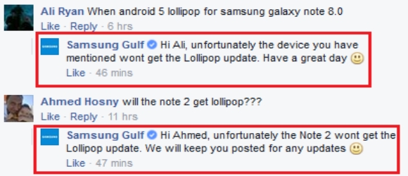 Samsung отказывает Galaxy Note 8.0 в Lollipop